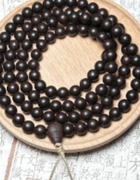 天然古法五方香金木水火土合香珠手串108颗素圈沉香道家串珠佛珠