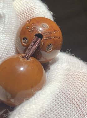 精品正圆招财紫金鼠菩提手串光珠实心籽绕指柔文玩佛珠菩提子盘玩