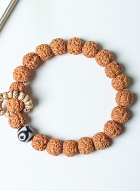 藏式佛手小金刚菩提子五爪三日红原籽直切佛珠单圈手持男女手串链