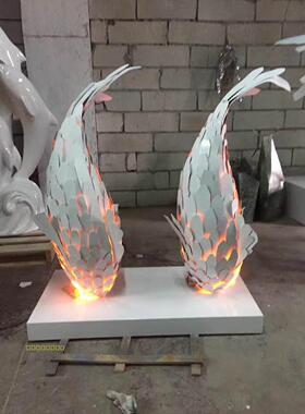 中式铁艺雕塑发光摆件