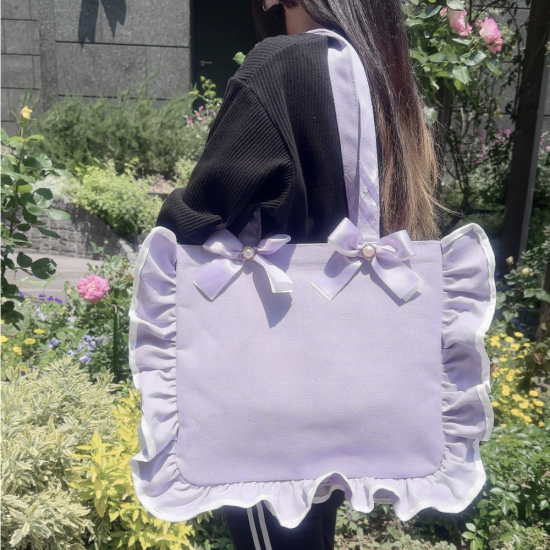 zakkamart 痛包 新款A4 褶边设计痛包 单肩二次元帆布手提包,淘宝优惠券,粉丝福利购,淘宝优惠卷