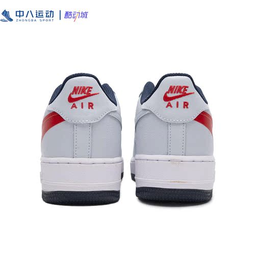 Nike耐克Air Force1大童轻便百搭耐磨舒适简约休闲板鞋FQ4118-001 - 图0