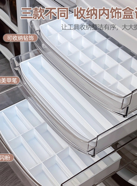 收纳车美甲店专用饰品甲油胶收纳盒收纳柜抽屉式带轮推车置物架子