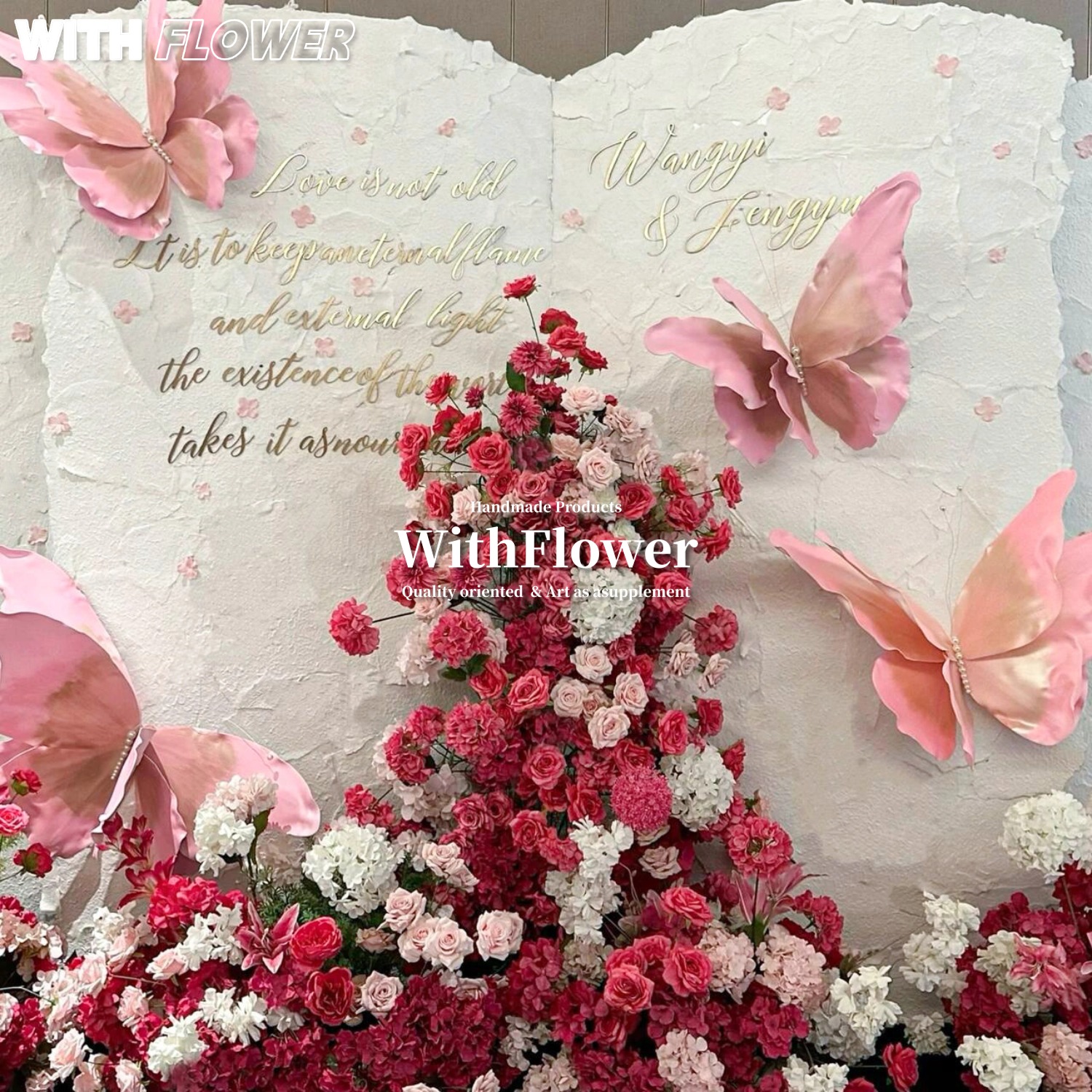 大型纸艺eva防水蝴蝶花造景婚礼舞台装饰花布置插件装饰立体蝴蝶 - 图0