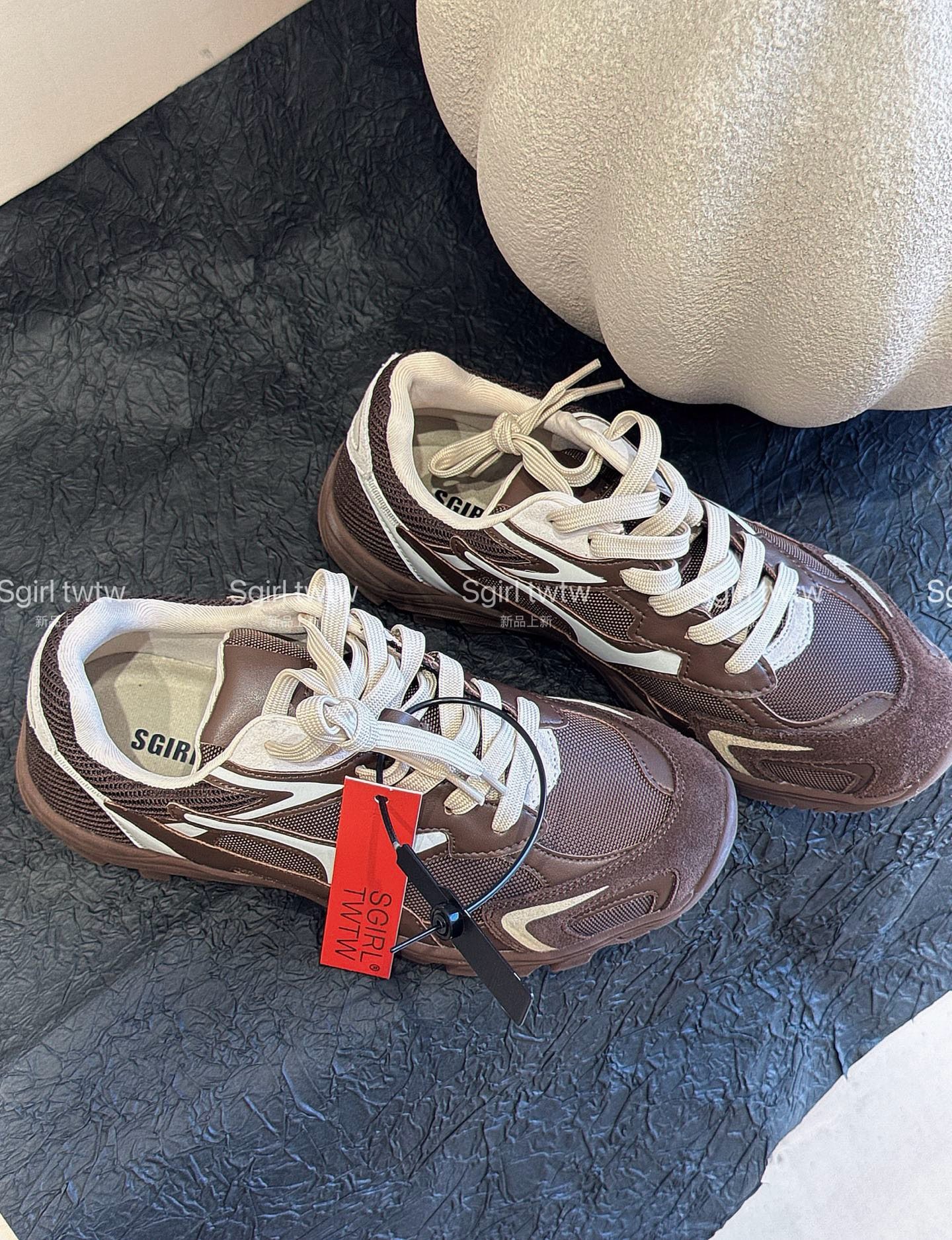 SGIRL TWTW时尚厚底拼色透气老爹鞋女2025秋季新款百搭休闲运动鞋,淘宝优惠券,粉丝福利购,淘宝优惠卷