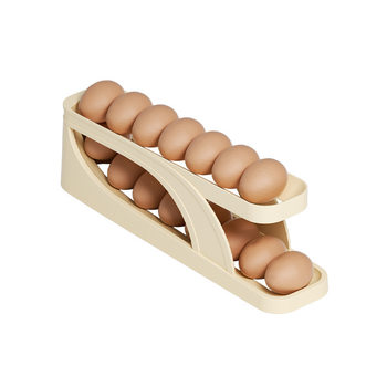 Slide type egg box rack egg rolling ອັດຕະໂນມັດ ອຸປະກອນເຮືອນຄົວ countertop ຕ້ານການຕົກໄຂ່