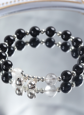 若慕男女黑曜石小众设计手链