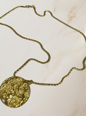 复古中国风吉祥八宝盘花朵女款项链ZD0793