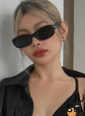 法式时髦方形墨镜复古街拍凹造型