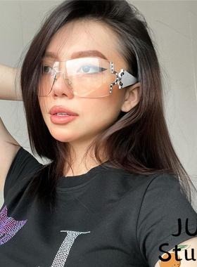 欧美风无框墨镜高级感时尚千禧年