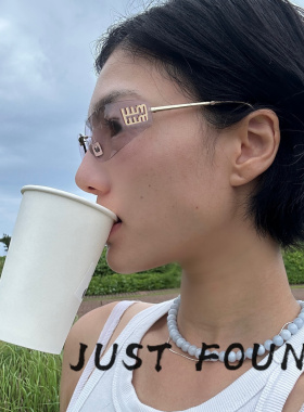无框金属墨镜女高级感