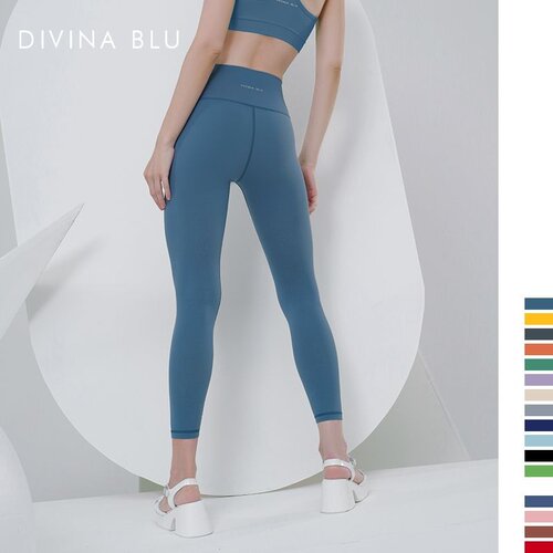 DIVINA BLU瑜伽九分裤女高腰裸感专业瑜珈裤子外穿无痕提臀紧身裤 - 图2