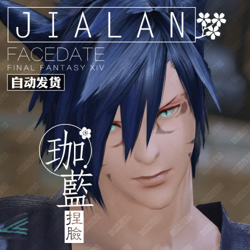 【珈蓝】最终幻想14 ff14捏脸数据脸型 猫魅族猫男 日猫 威廉 - 图0