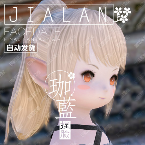 【珈蓝】最终幻想14 ff14捏脸数据脸型 拉拉菲尔族拉拉母肥 默默 - 图0