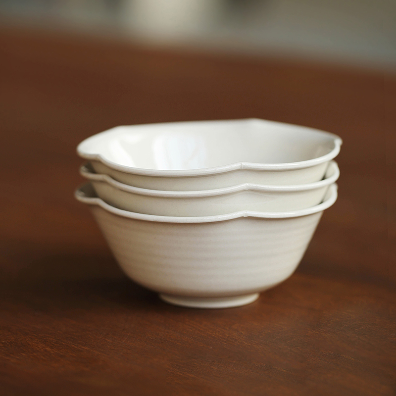 手工陶瓷饭碗单个家用日式餐具一人食甜品碗小汤碗早餐粥碗麦片碗