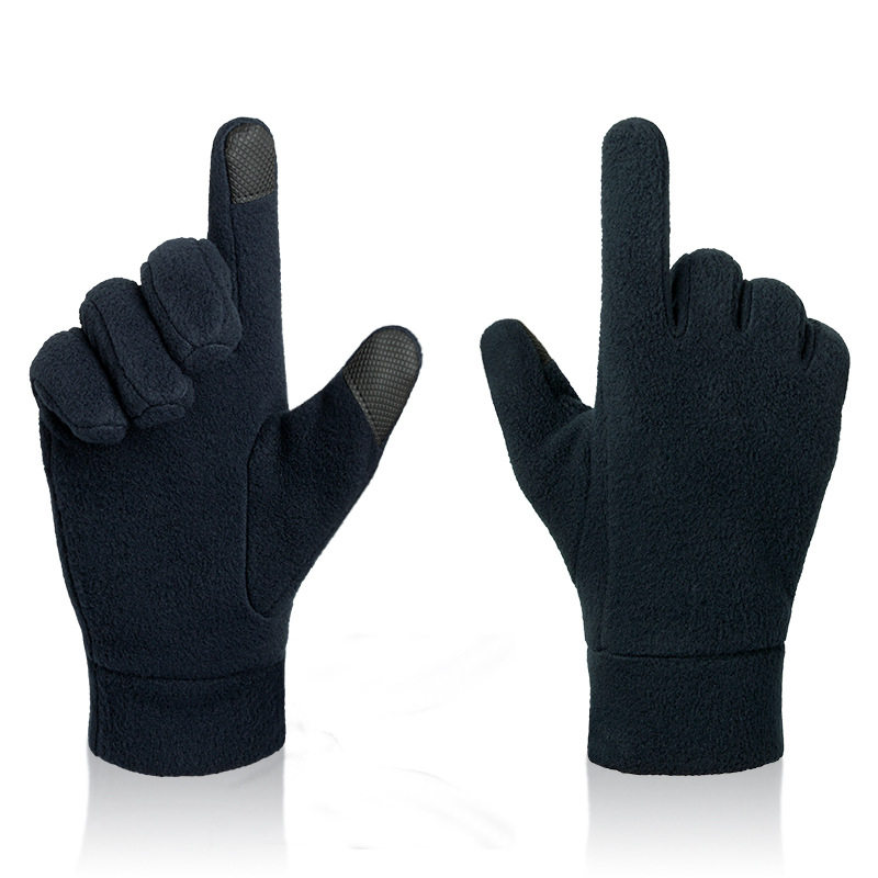 户外运动骑行防寒保暖手套触屏手套冬季滑雪通勤摇粒绒黑色毛绒,淘宝优惠券,粉丝福利购,淘宝优惠卷