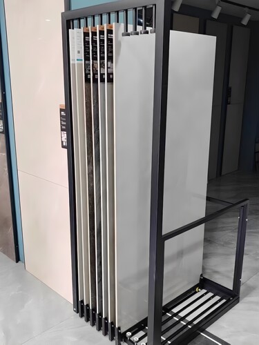 瓷砖展示架可调节推拉大板地砖样品架抽拉岩板大理石双面木板展架 - 图2