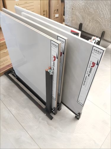 瓷砖展示架可调节推拉大板地砖样品架抽拉岩板大理石双面木板展架 - 图1