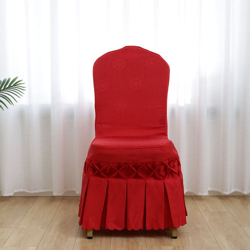 酒店椅套罩定制婚庆餐厅展会会议饭店通用凳子套连体宴会布艺椅套 - 图2