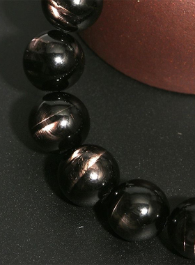 天然金运石手链7-16mm埃及银光金运石珠子散珠串珠水晶手串男女