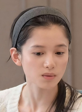 张婧仪同款发箍韩系灰色针织复古
