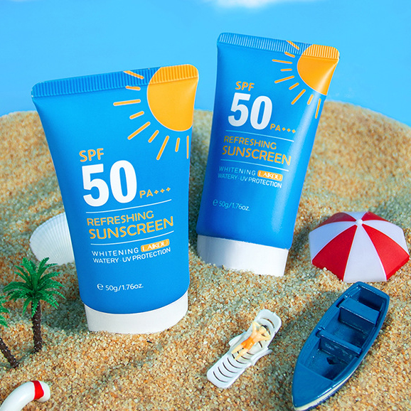 莱蔻防晒霜新版英文包装laikou sunscreen SPF50 PA+++隔离紫外线 - 图1