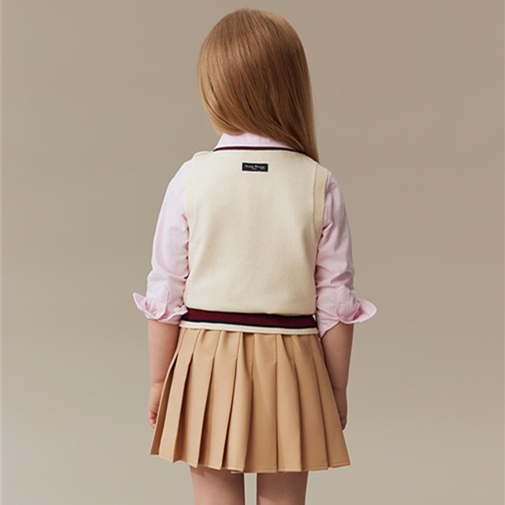 2025秋季新款男童女童针织马甲背心坎肩毛衣T0KN257894I - 图1