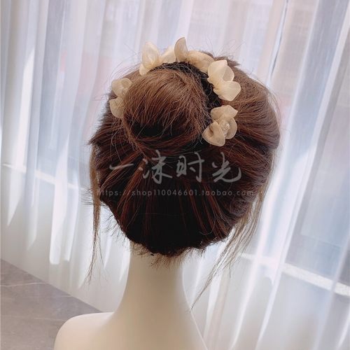 抓夹马尾扣韩式低丸子头花苞盘发器头饰发圈韩国盘头神器女发夹 - 图2