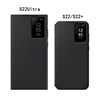 Samsung s24ultra smart flip-free answering machine leather case