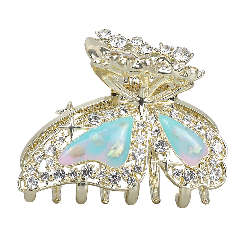 韩版水钻蝴蝶抓夹半扎发后脑勺高级感马尾发夹中号鲨鱼夹头饰发卡,淘宝优惠券,粉丝福利购,淘宝优惠卷