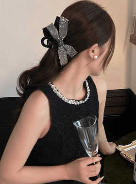 2025新款后脑勺蝴蝶结发夹饱满