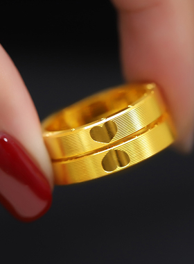 网红戒指时钟520男女cnc对戒