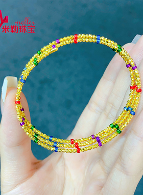 黄金蹦迪手链送女友礼物