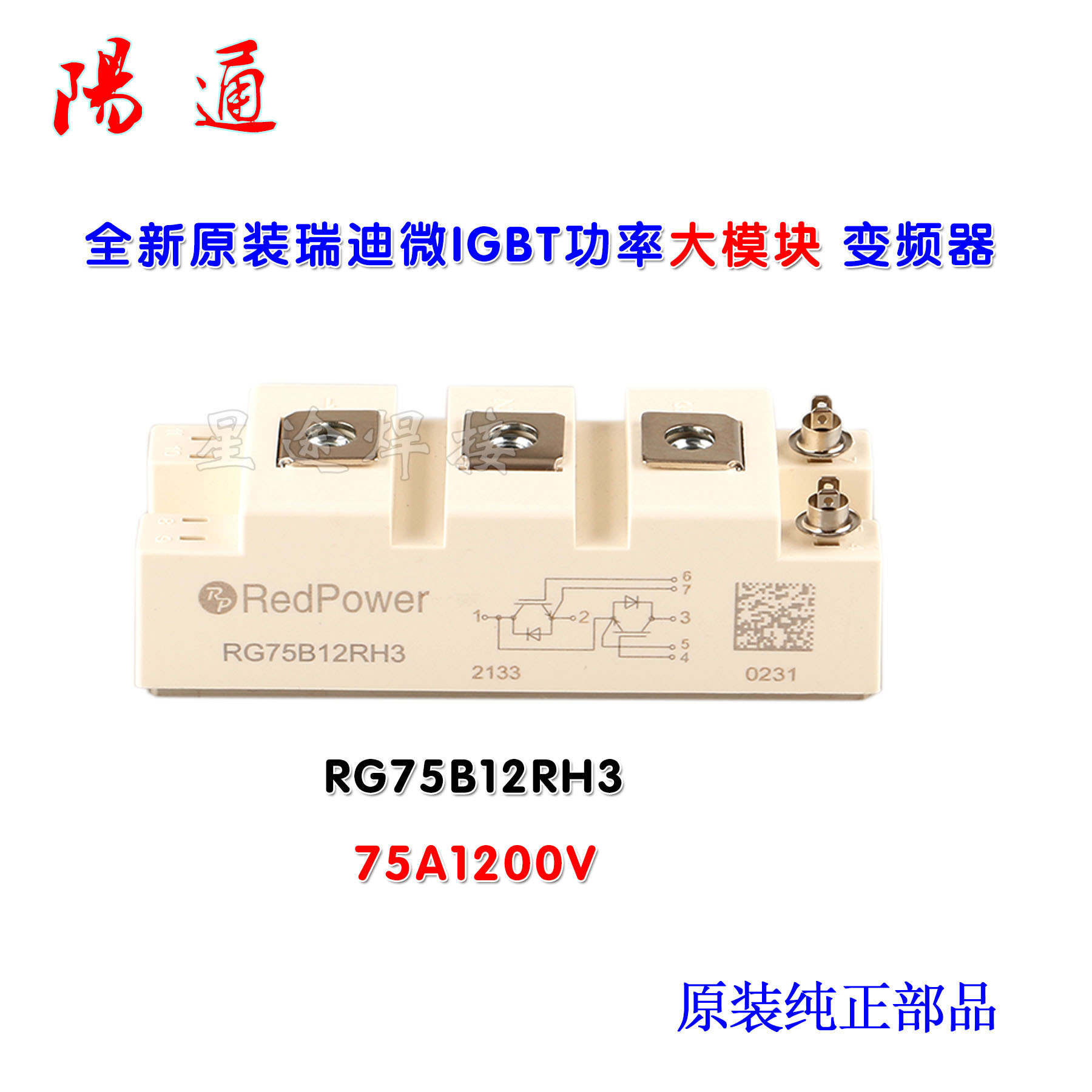 全新原装瑞迪微IGBT功率大模块 RG75B12RH3 RG100B12RH3 变频器 - 图0