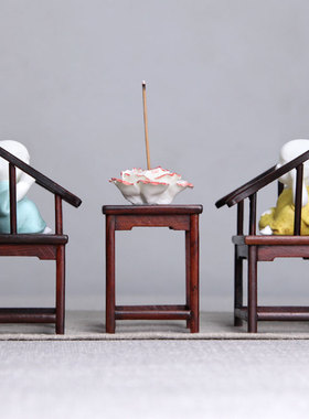 新中式风禅意人物桌面软装饰品