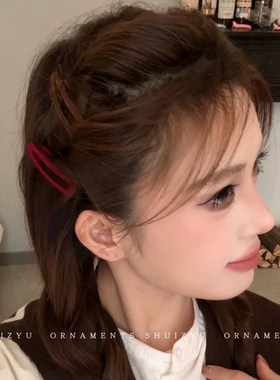 植绒隐形插梳bb夹侧边夹发夹女新款掰掰夹碎发神器刘海夹发卡
