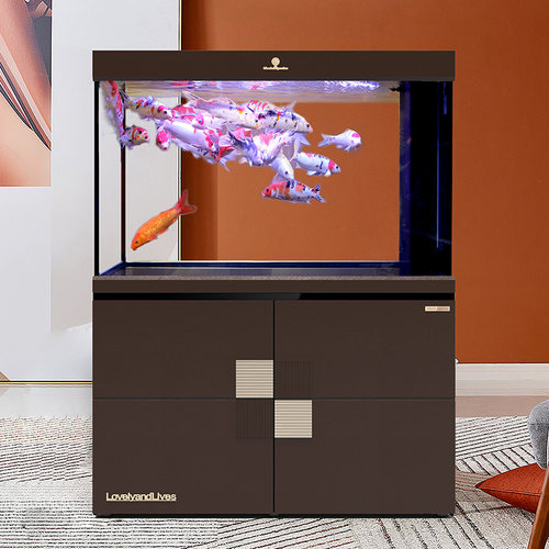 可丽爱鱼缸M5魔方新款中小型客厅生态超白玻璃屏风底滤水族箱 - 图1