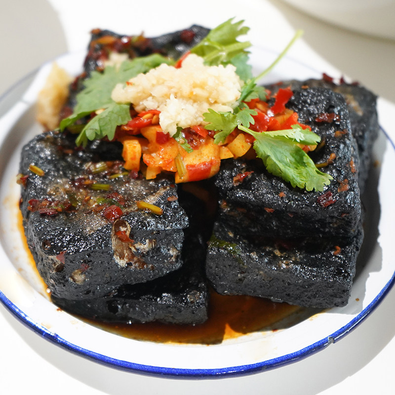 湖南特产黑色诱惑臭豆腐1000g 华盛食品臭豆腐