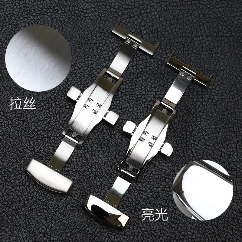 pesno真皮表带蝴蝶扣皮带手表 沛斯诺配件