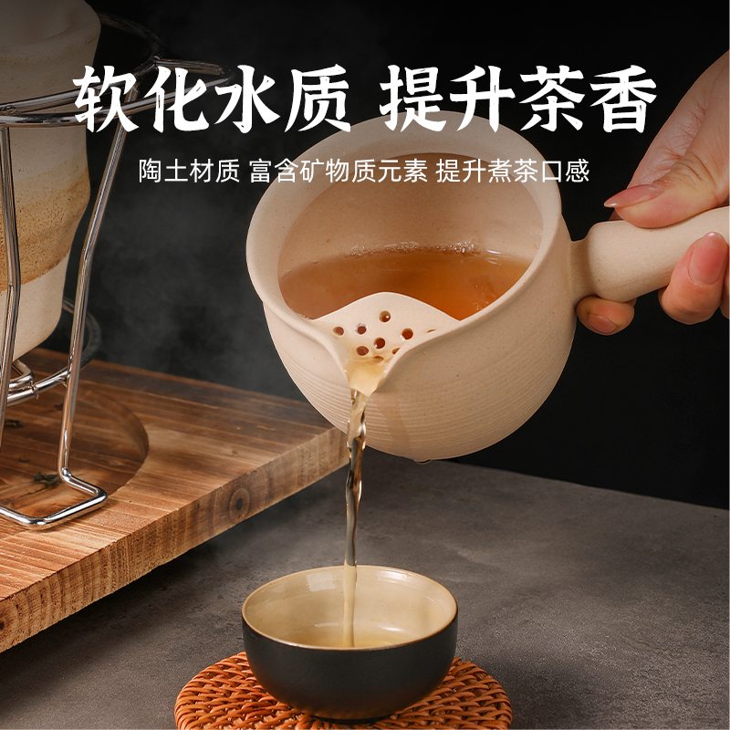 围炉煮茶干锅碳火烤炉陶瓷罐炭炉木炭茶壶泥炉老式打边炉器具全套-图1