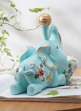 美式风树脂糖果盒茶几杂物摆件