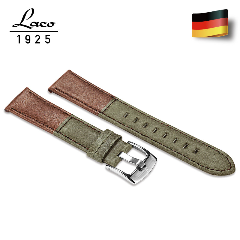 laco朗坤德国原装进口帆布真皮表带 laco朗坤配件