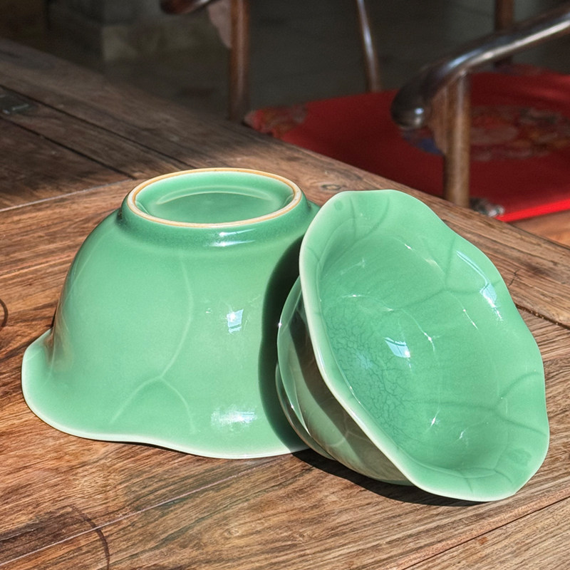 小青雅如玉系列荷叶碗米饭碗汤面碗异形小饭碗青瓷餐具,淘宝优惠券,粉丝福利购,淘宝优惠卷