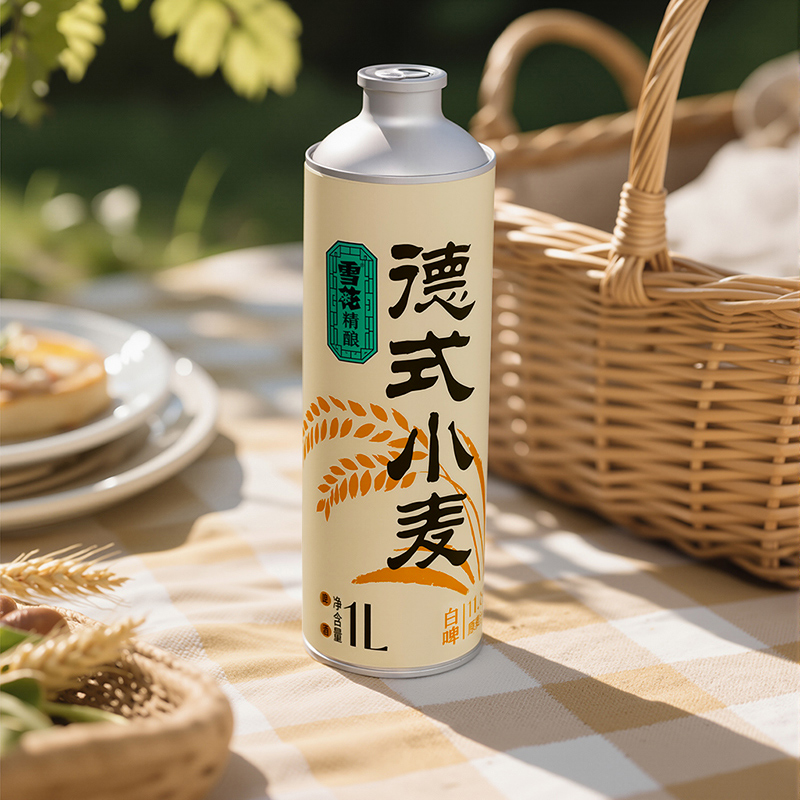 雪花啤酒德式小麦1L*6罐