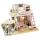 Loft handmade house building assembly model