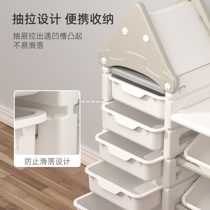 儿童玩具收纳架书架一体客厅大容量置物架宝宝多功能童玩绘本架