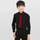 Áo sơ mi bé trai Áo dài tay Trẻ em lớn Áo sơ mi trắng Bộ đồ hiệu suất nhỏ Phù hợp với phiên bản nhỏ Hàn Quốc - Áo sơ mi áo sơ mi đáng yêu cho bé gái Áo sơ mi
