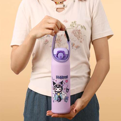 斜跨保温杯套便携长背带保护套通用儿童学生防摔水杯袋 350-500ml - 图2
