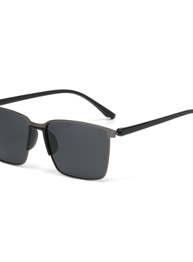 金属方形框偏光男士驾驶太阳眼镜