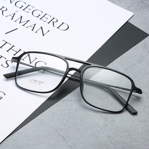 Квадратный вольфрамовый углерод Пластиковые стальные стали с двойными лучевыми стеклами Рамки Мужчины и женщины Супер светлые удобные носовые опоры.